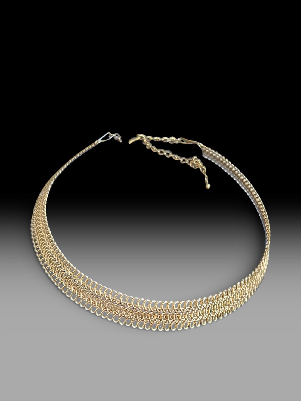 Vintage Gold Tone Classic Lace Collar Necklace